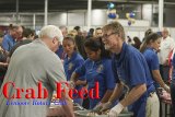 Lemoore Rotary Club member Kurt Quade dishes out the crab Saturday night.